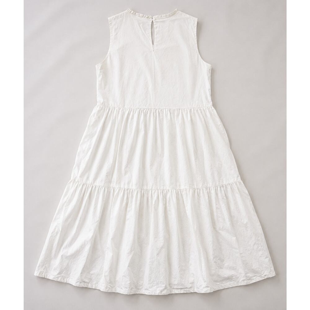 J.Crew White Tiered Midi Dress Size 8 - Picture 3 of 11